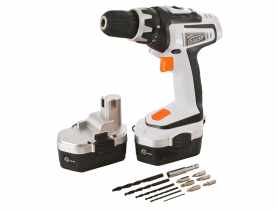 Wiertarko-wkrętarka 14.4v, 1.2ah, ład. 3 5h, 2 aku, 2 biegi kufer PROFIX