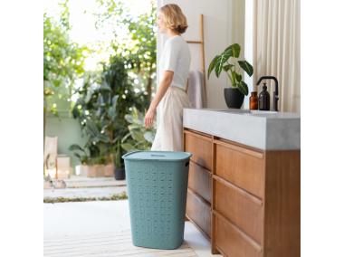 Zdjęcie: Kosz na pranie Softex 56 L turkusowy CURVER
