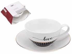 Filiżanka Love 220 ml z porcelany New Bone 91403 RAVI