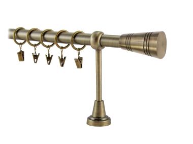 Zdjęcie: Karnisz pojedynczy Valentina fi 19 mm - 240 cm tubo złoto folia KARWEL