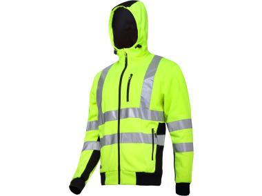 Zdjęcie: Bluza ostrzegawcza z kapturem żółto-czarna, 2XL, CE, LAHTI PRO