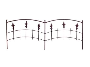 Zdjęcie: Płotek ogrodowy metalowy Bordura Royal 0,4x1 m, brązowy NORTENE