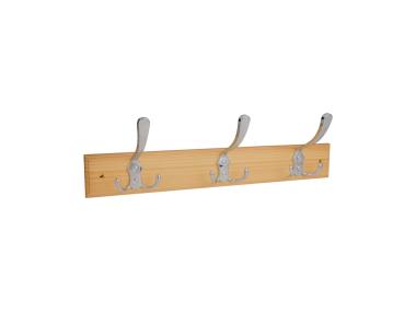 Zdjęcie: Wieszak 3 haczyki Celebes chrom sosna 480x70 mm METRO