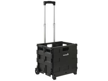 Zdjęcie: Wózek składany na zakupy Olli 45 L 25 kg black KEEEPER