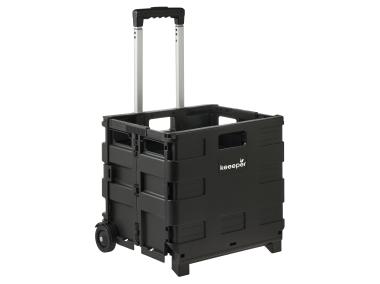 Zdjęcie: Wózek składany na zakupy Olli 45 L 25 kg black KEEEPER