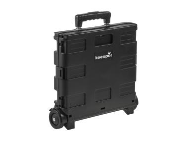 Zdjęcie: Wózek składany na zakupy Olli 45 L 25 kg black KEEEPER