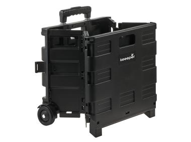 Zdjęcie: Wózek składany na zakupy Olli 45 L 25 kg black KEEEPER