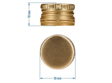 Zdjęcie: Zakrętka do butelek fi28/18 złota - 8 szt. BROWIN