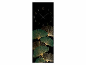 Zegar Glassclock metallic 20x60 cm gingko STYLER