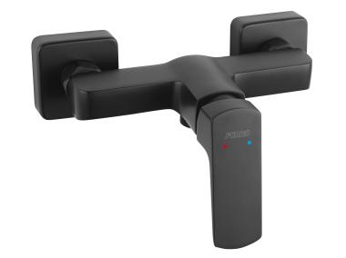 Zdjęcie: Bateria natryskowa ścienna Vitto VerdeLine, czarny FERRO