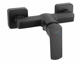 Bateria natryskowa ścienna Vitto VerdeLine, czarny FERRO