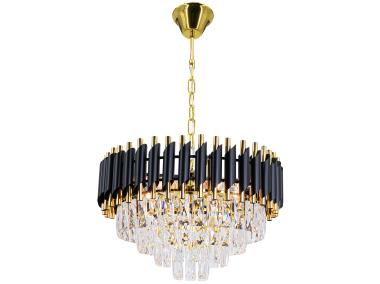 Zdjęcie: Lampa wisząca Toledo 6-punktowa czarno-złota ELEM