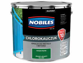 Farba emalia chlorokauczukowa 10 L zielony liściasty NOBILES