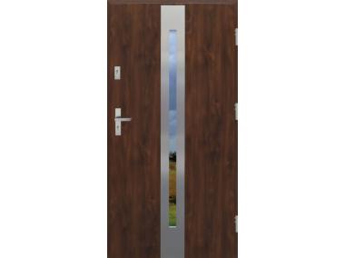 Zdjęcie: Drzwi zewnętrzne stalowo-drewniane Disting Otello 12 Orzech 80 cm prawe KR CENTER