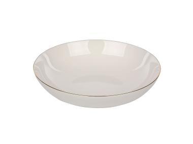 Zdjęcie: Talerz głęboki Bella Złota Linia 20 cm porcelana kremowa ALTOMDESIGN