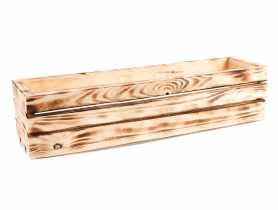 Skrzynka drewniana 60x18x15 cm opalana TIN TOURS