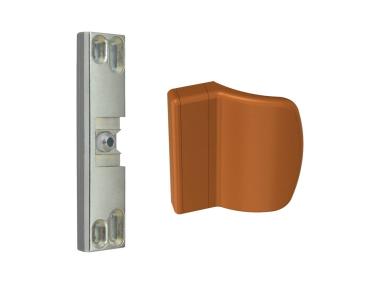 Zdjęcie: Zatrzask drzwi balkonowych MD z uchwytem dąb METRO