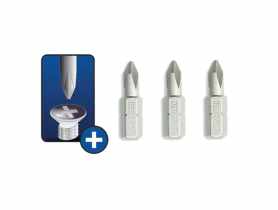 Końcówki wkrętakowe Phillips PH2x25 mm 3 szt. blister DEDRA