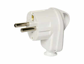 Wtyczka kątowa z uchwytem, biała P77 DPM SOLID