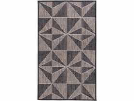 Dywan Express 67x140 cm geometria czarno-brązowy MULTI-DECOR