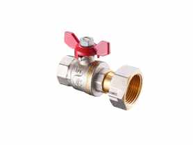 Zawór kulowy z ruchomą nakrętką w/w 3/4"x1" z motylkiem CALIDO