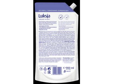 Zdjęcie: Mydło w płynie Creamy & Soft len i mleczko ryżowe 0,9 L zapas LUKSJA