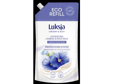 Zdjęcie: Mydło w płynie Creamy & Soft len i mleczko ryżowe 0,9 L zapas LUKSJA