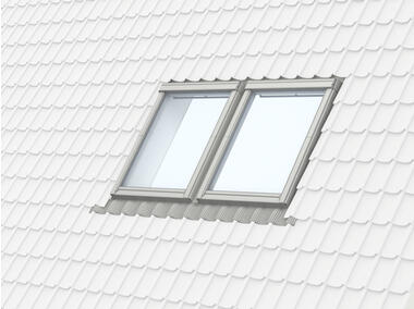Zdjęcie: Kołnierz kombi EKZ 0021E profilowany dwa okna obok siebie, 78x118 cm VELUX