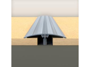 Zdjęcie: Listwa ochronna aluminiowa wcisk z ryflem 47 mm 0,83 m srebrny CEZAR