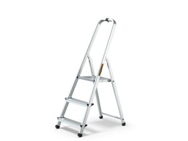 Zdjęcie: Drabina aluminiowa domowa 3 stopniowa 125 kg DRABEST