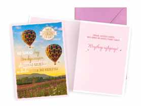 Karnet PR-526 Urodziny - latające balony KUKARTKA