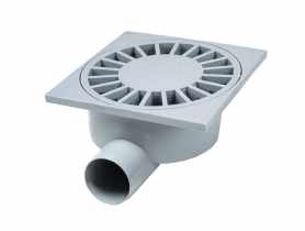 Wpust  z prostym odpływem fi 50, 150x150x86 mm ZMM MAXPOL