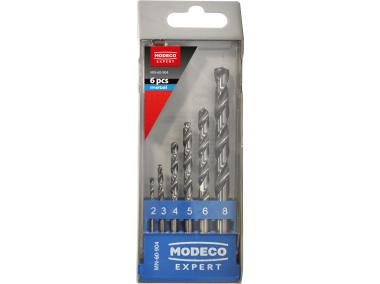 Zdjęcie: Wiertła szlifowane do metalu hss 6 sztuk, 2-8 mm MODECO EXPERT