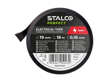 Zdjęcie: Taśma izolacyjna PVC 0,18 mm x 19 mm x 18 m czarny STALCO PERFECT