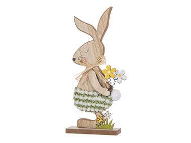 Zdjęcie: Figurka drewniana zając spodenki Boucle 13x4x24,5 cm ALTOMDESIGN