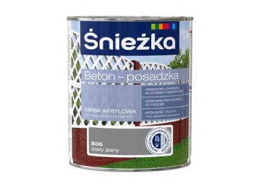 Zdjęcie: Farba akrylowa beton posadzka szary jasny 0,8L ŚNIEŻKA