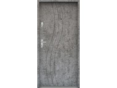 Zdjęcie: Drzwi wejściowe do mieszkań Bastion N-07 Beton srebrny 90 cm prawe ODR KR CENTER