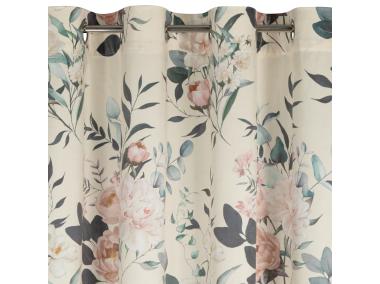 Zdjęcie: Zasłona gotowa Rosita 140x250 cm kremowo-różowa EUROFIRANY