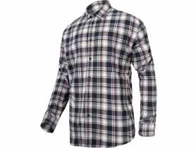 Koszula flanelowa szaro-czarna, 170g/m2, 3XL, CE, LAHTI PRO