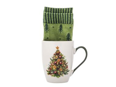 Zdjęcie: Kubek choinka zielona 340 ml ze skarpetami ALTOM DESIGN