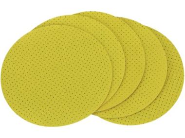 Zdjęcie: Krążek ścierny żółty perforowany 225 mm, G60, 5 sztuk STALCO