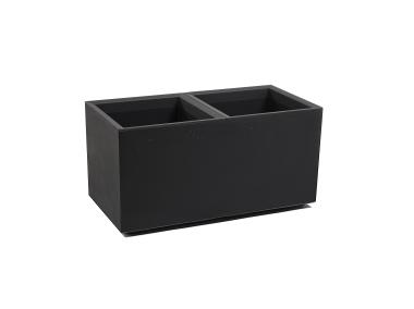 Zdjęcie: Kwietnik Karo Eco recycled 800x400 mm beton, czarny LAMELA