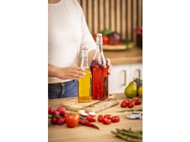 Zdjęcie: Butelka kwadratowa Spiżarnia Pani Domu z klipsem 1000 ml ALTOM DESIGN