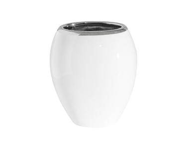 Zdjęcie: Wazon Dena 18x13x20 cm biało-srebrny EUROFIRANY