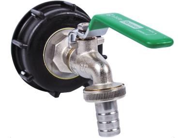 Zdjęcie: Korek 55/60 z zaworem kulowy czerpalnym farmer 3/4", do zbiornika 1000l ibc CALIDO