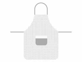 Fartuch Gold Line 60x80 cm szare kropki MISS LUCY