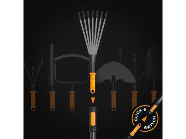 Zdjęcie: Grabie do kwiatów, głowica One Click FISKARS