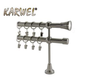 Zdjęcie: Karnisz podwójny Valentina 19 mm -2 m Tiara nikiel KARWEL