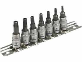 Końcówki Torx na nasadce 35 mm, zestaw 7 sztuk TOPEX