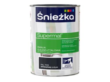 Zdjęcie: Emalia Supermal antracytowy RAL7016 0,8L ŚNIEŻKA
